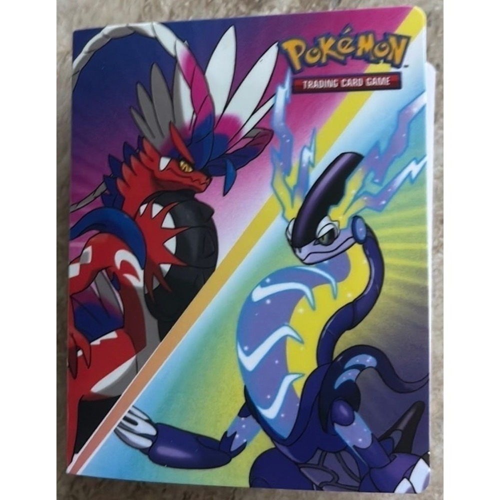 Pokemon 30 Cards- Mini Portfolio Binder with Assorted Trading Cards
